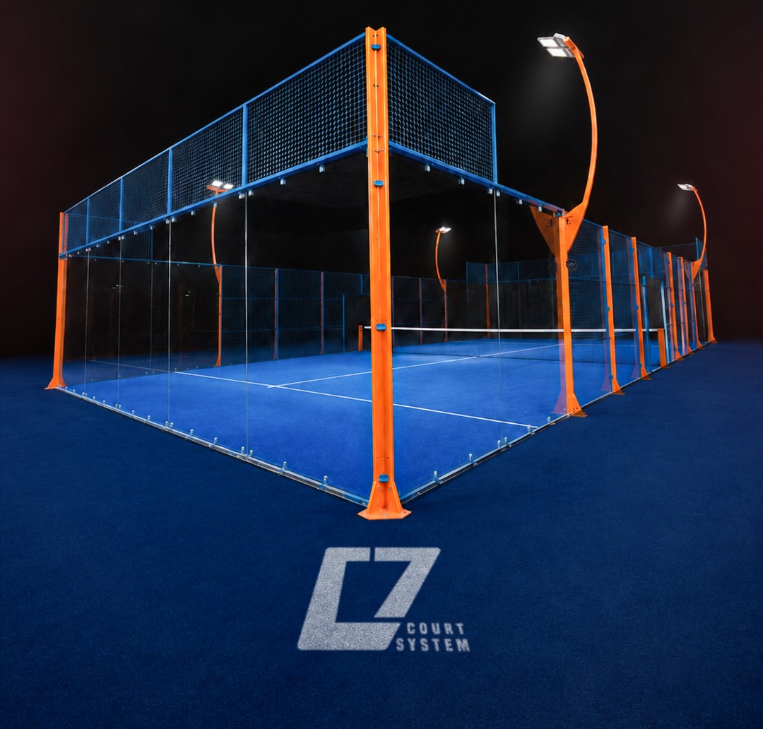 ساخت زمین پدل نمای زمین پدل اجراشده توسط D7COURT
