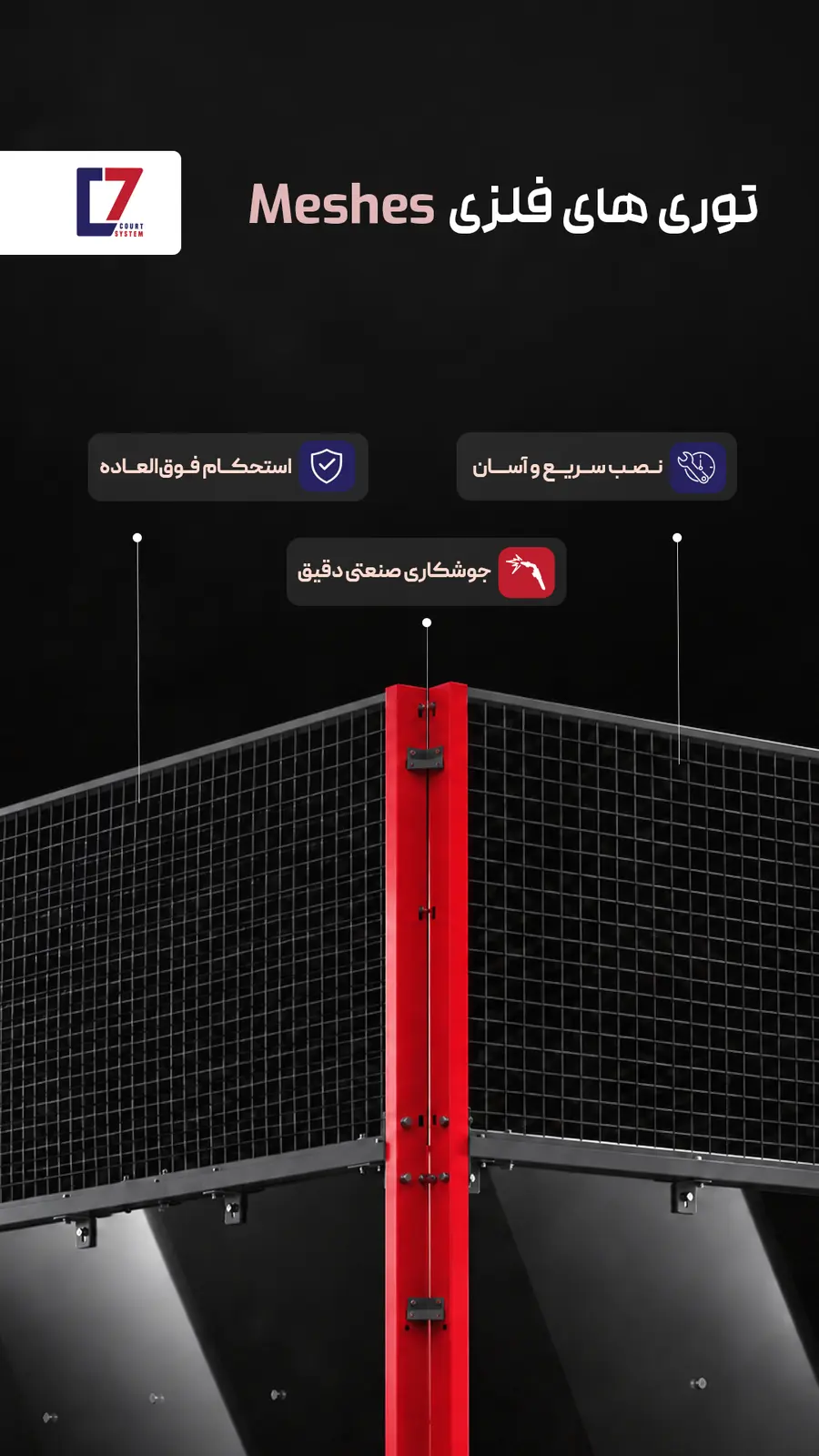 توری‌های فلزی D7